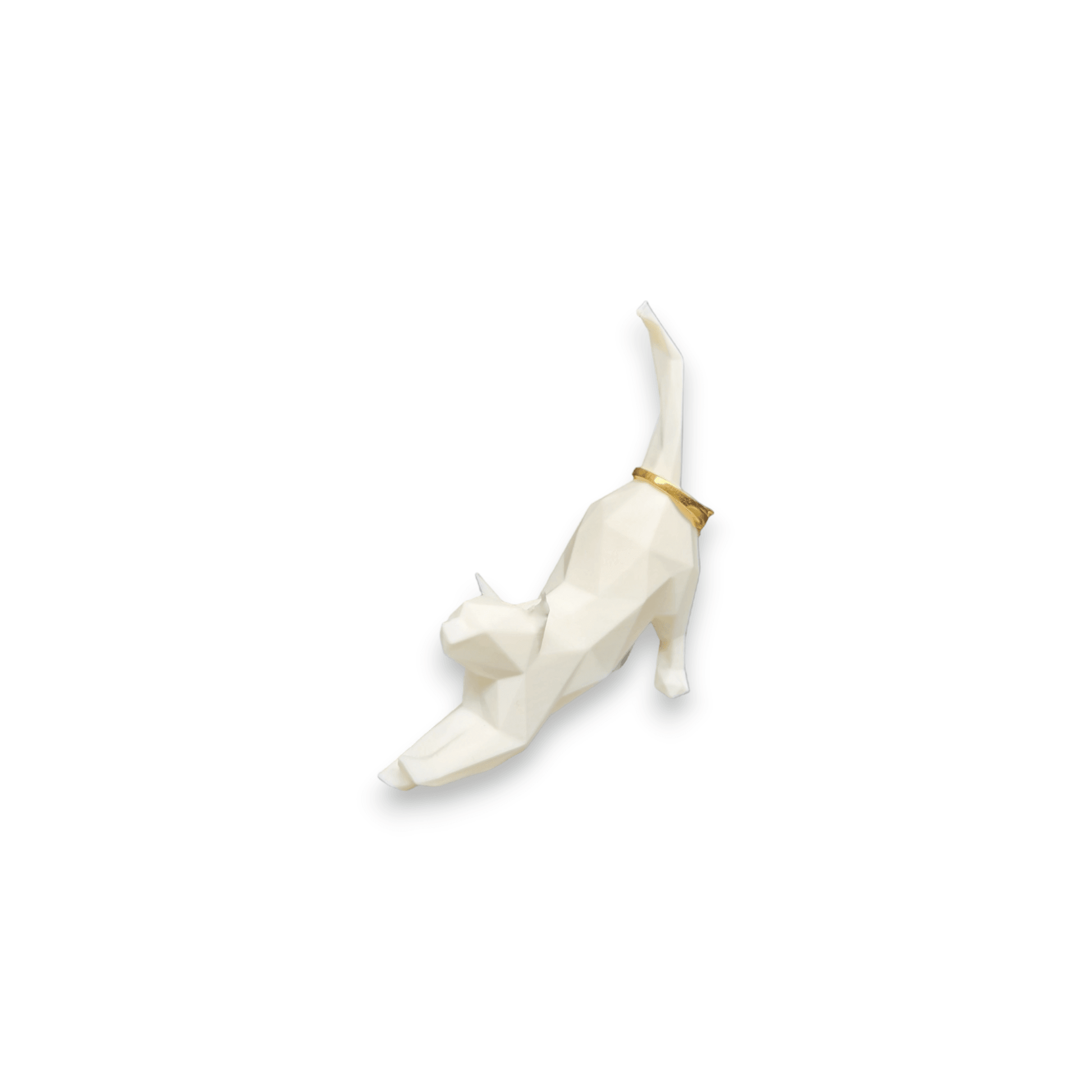 Low Poly Cat Ring Holder - Eco-Friendly 3D Printed Jewelry Organizer - 3dkingdom