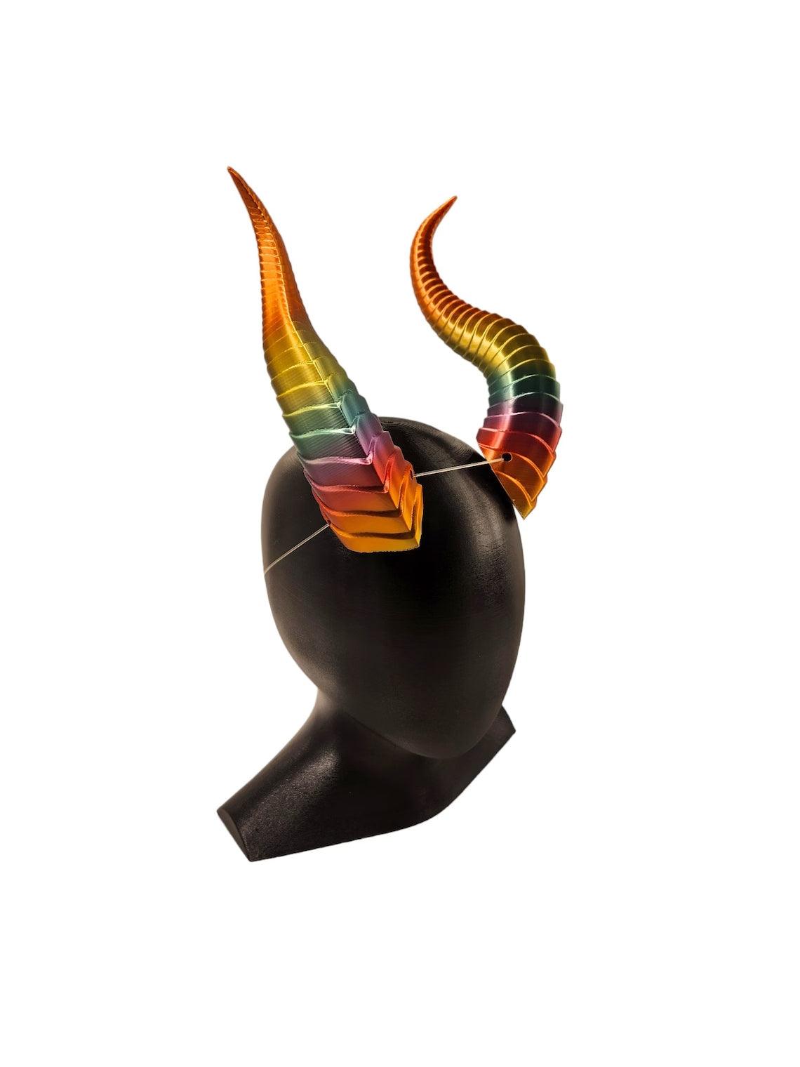 Dragon Horns for Cosplay or Headset | 3D Printed Cosplay Accessory - 3dkingdom