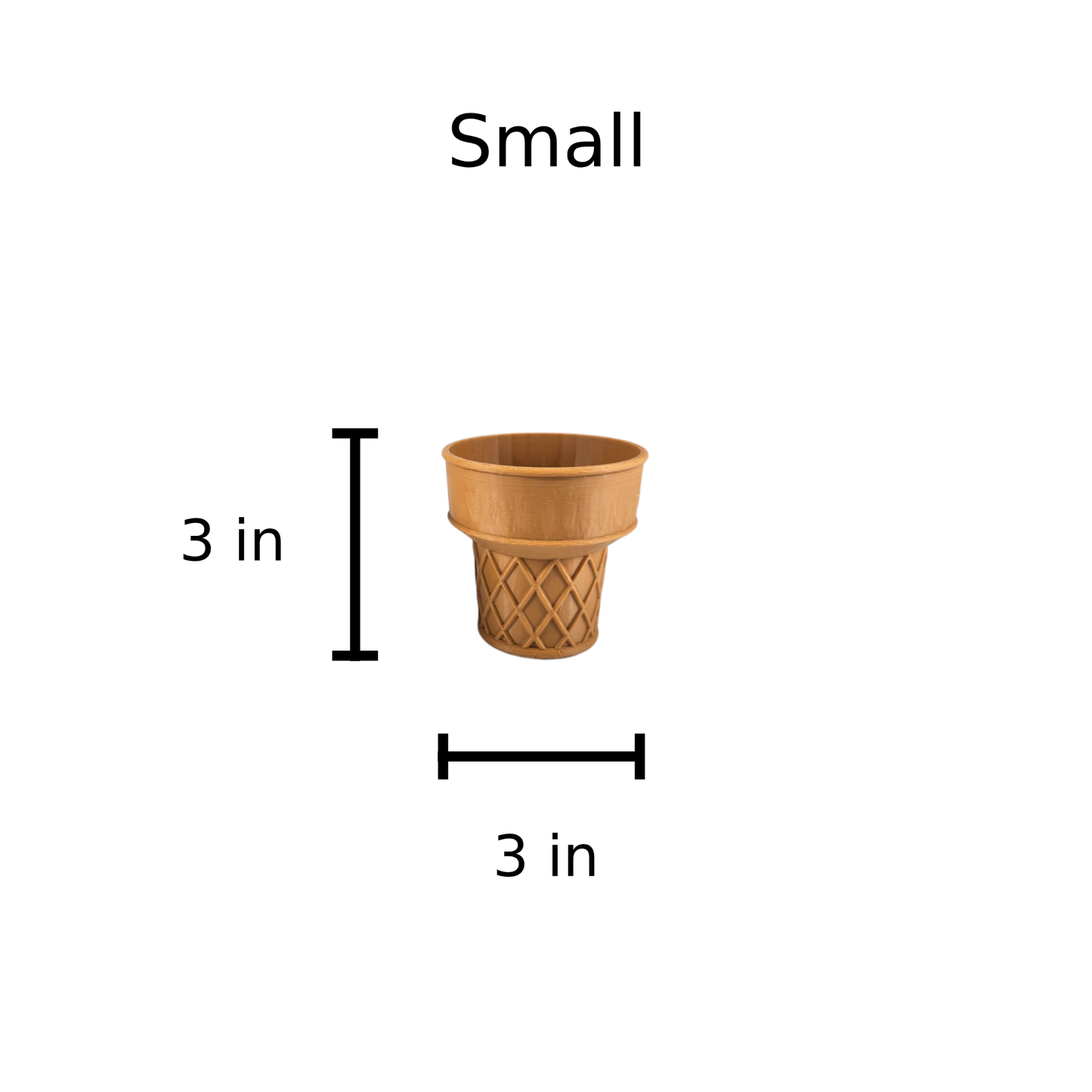 3D Printed Ice Cream Planter Pot with Drainage - Cute Large Bonsai Pot, Halloween Air Plant Holder, Unique Face Planter